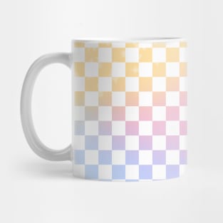 Pastel Rainbow Checkerboard Pattern Mug